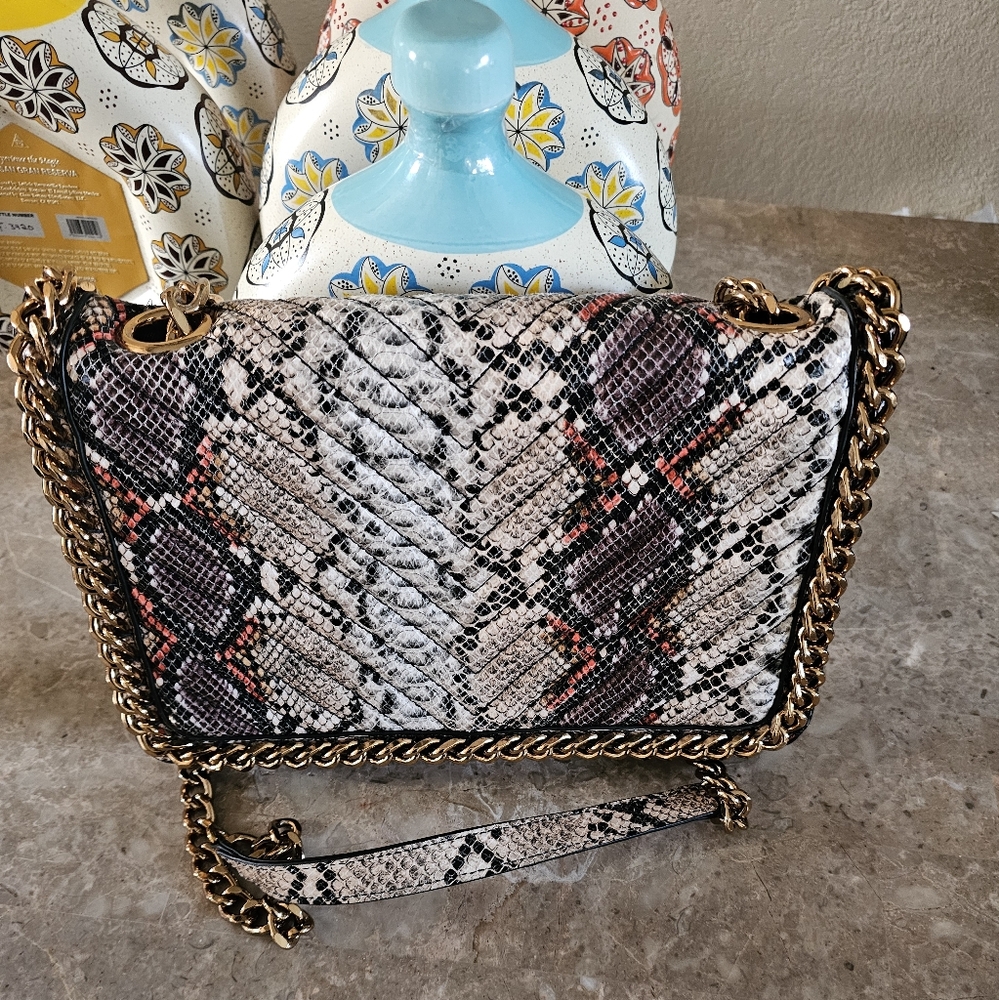 Aldo Python Snakeskin Pattern Bag Greenwald Women… - image 3